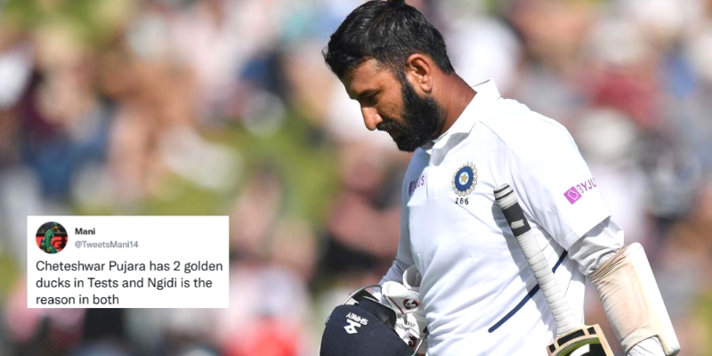 Twitter reacts to Cheteshwar Pujara scoring a Golden Duck in the 1st Test against South Africa