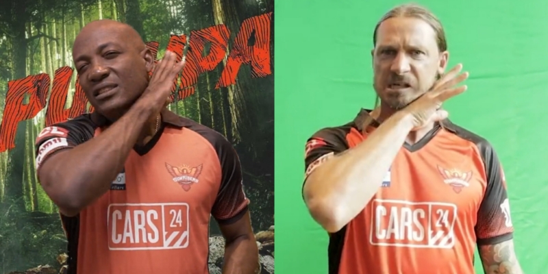 Watch - Dale Steyn and Brain Lara pull off the Pushpa moves in the pre-season photo shoot