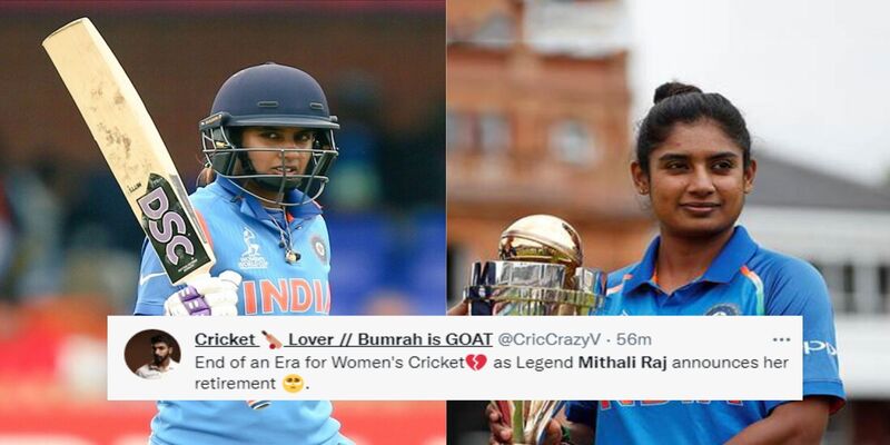 "End of an ERA" - Twitterati Reacts As Mithali Raj Retires From All Forms Of Cricket
