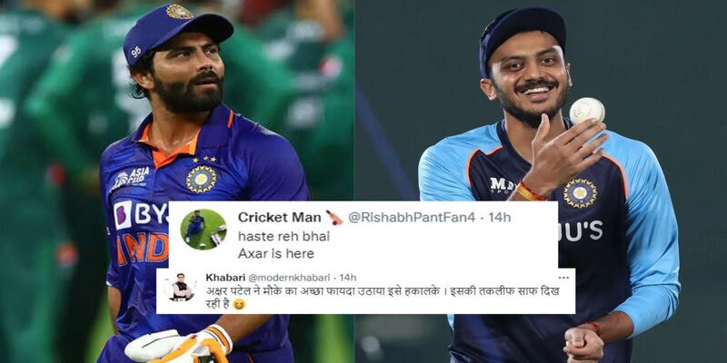 "Axar is smiling on you.."- Twitter reacts after Ravindra Jadeja posts a cryptic message after Axar Patel's consistent performance vs SL