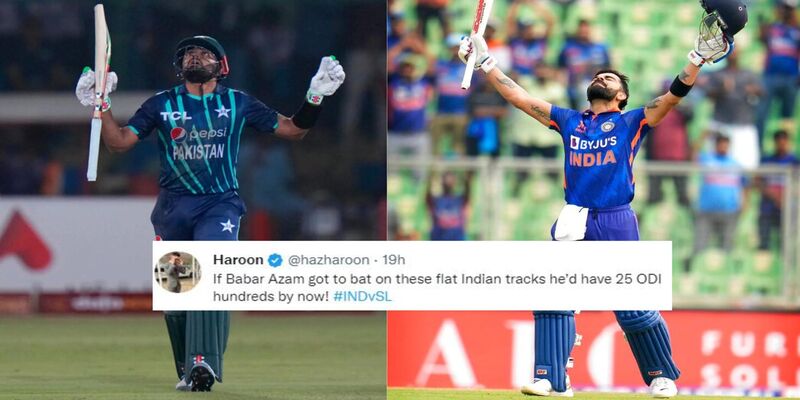 "Babar would have got 25 ODI 100 by now"- A Pakistani fan took an dig at Virat Kohli for scoring hundred on flat tracks: Indian fans react